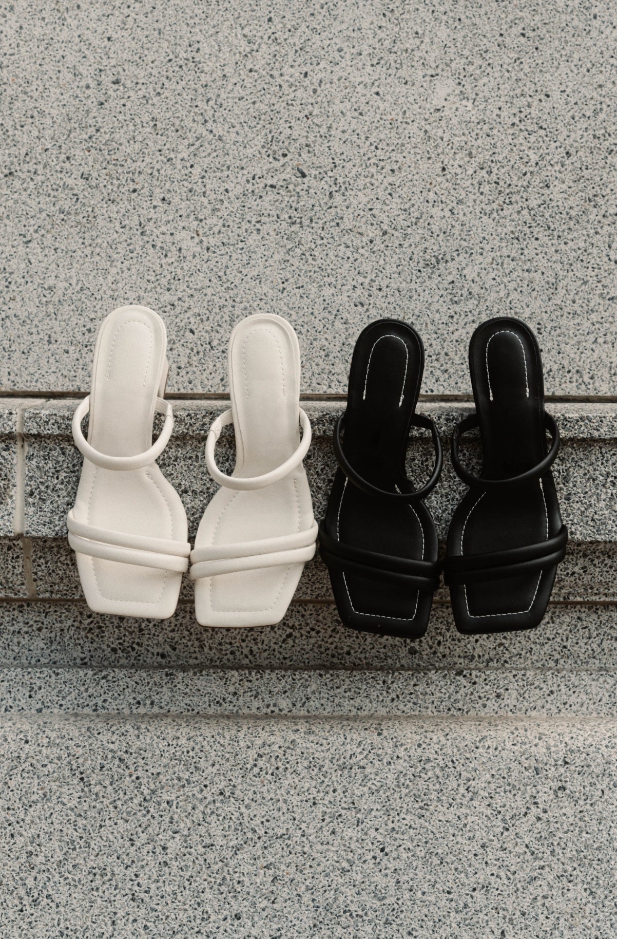 Aria Strap Heel - Matte Black