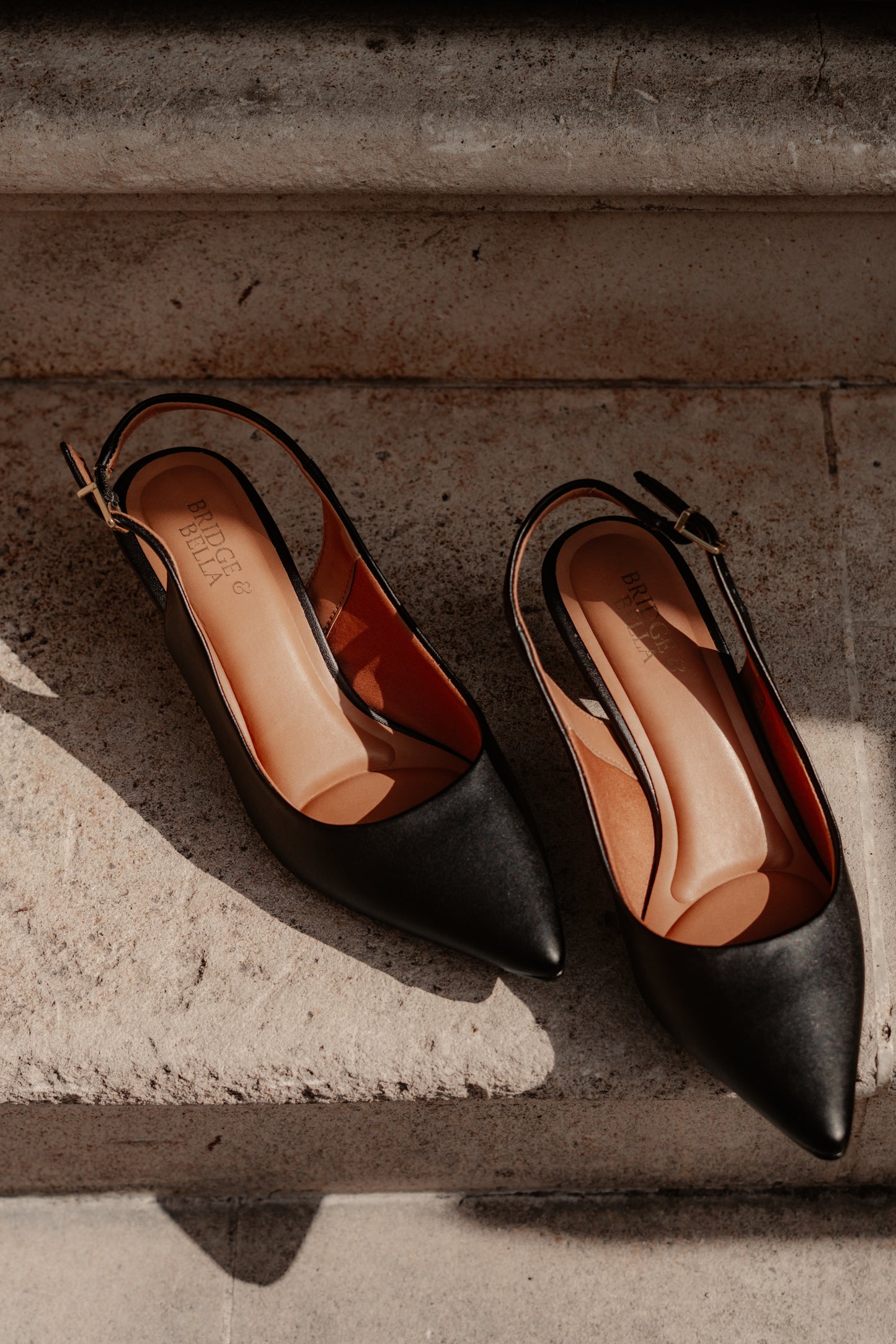 Cassie Slingback Heel - Matte Black