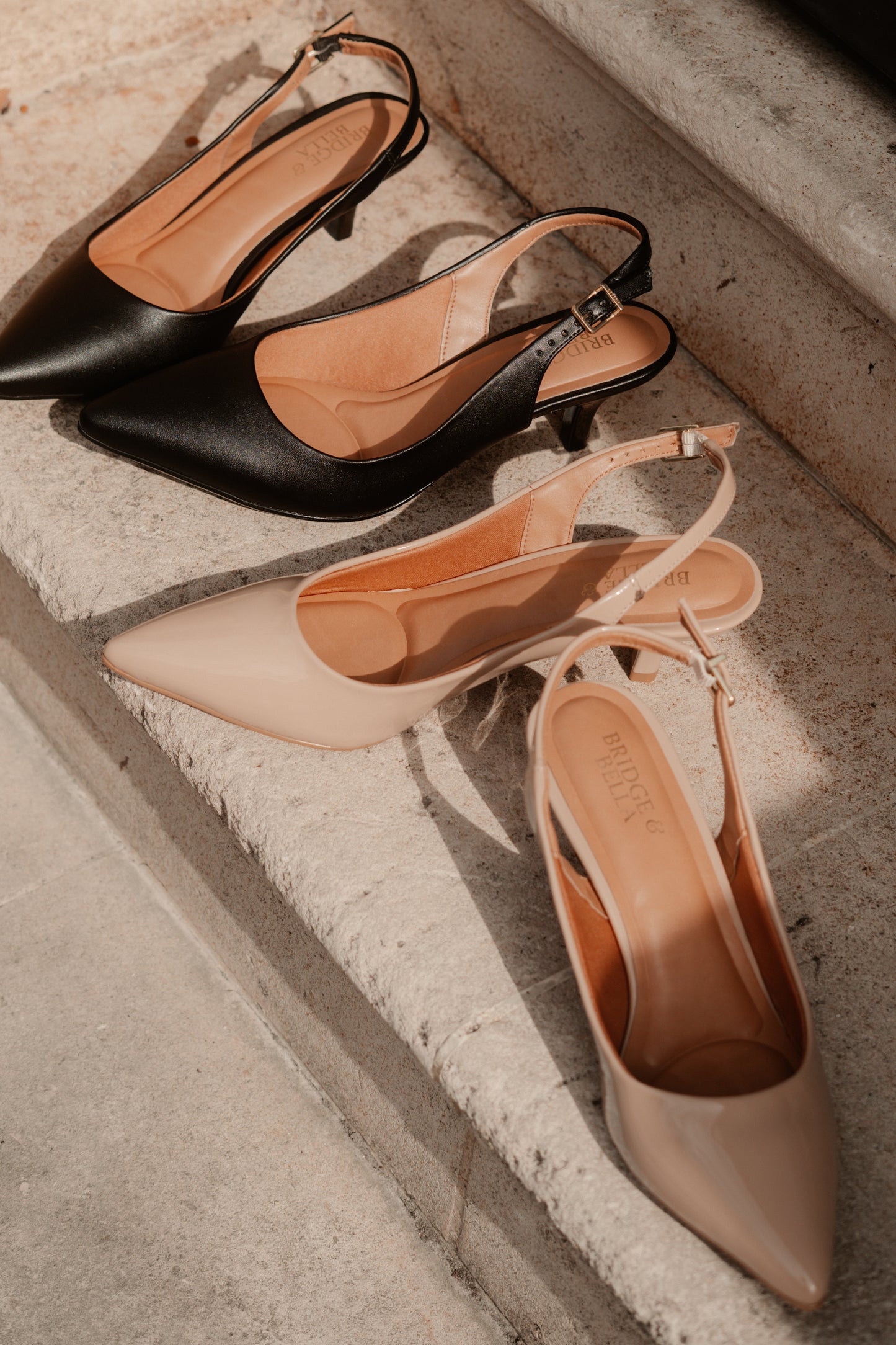 Cassie Slingback Heel - Matte Black