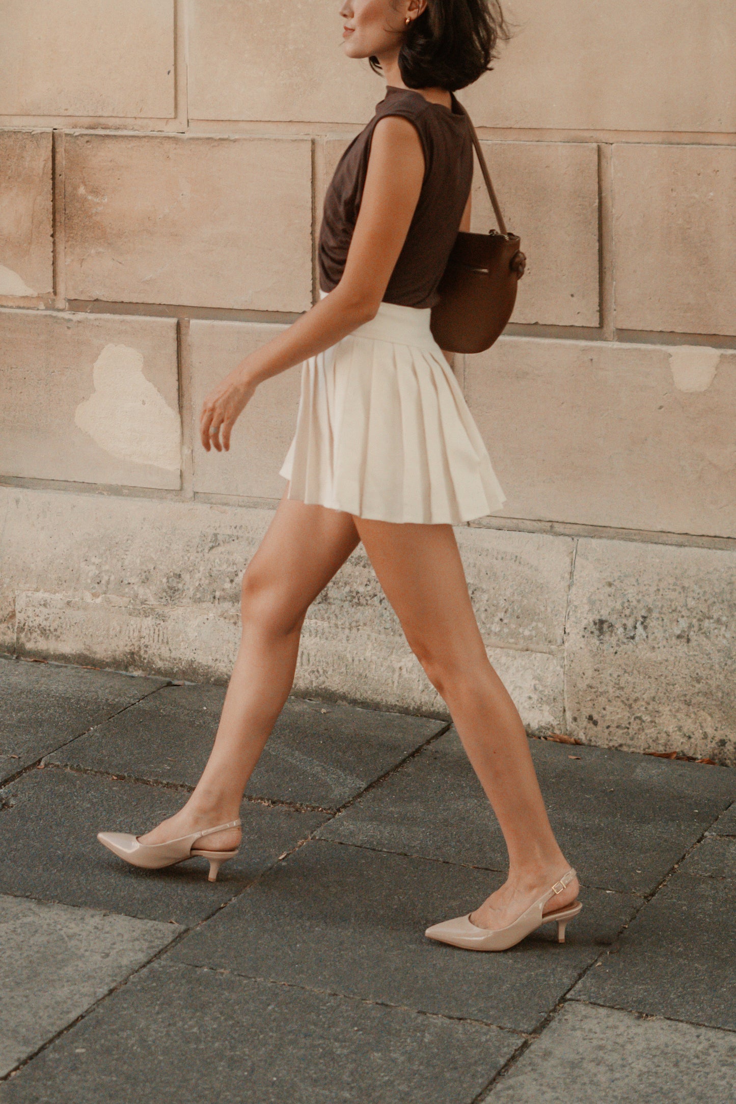 Cassie Slingback Heel - Patent Nude