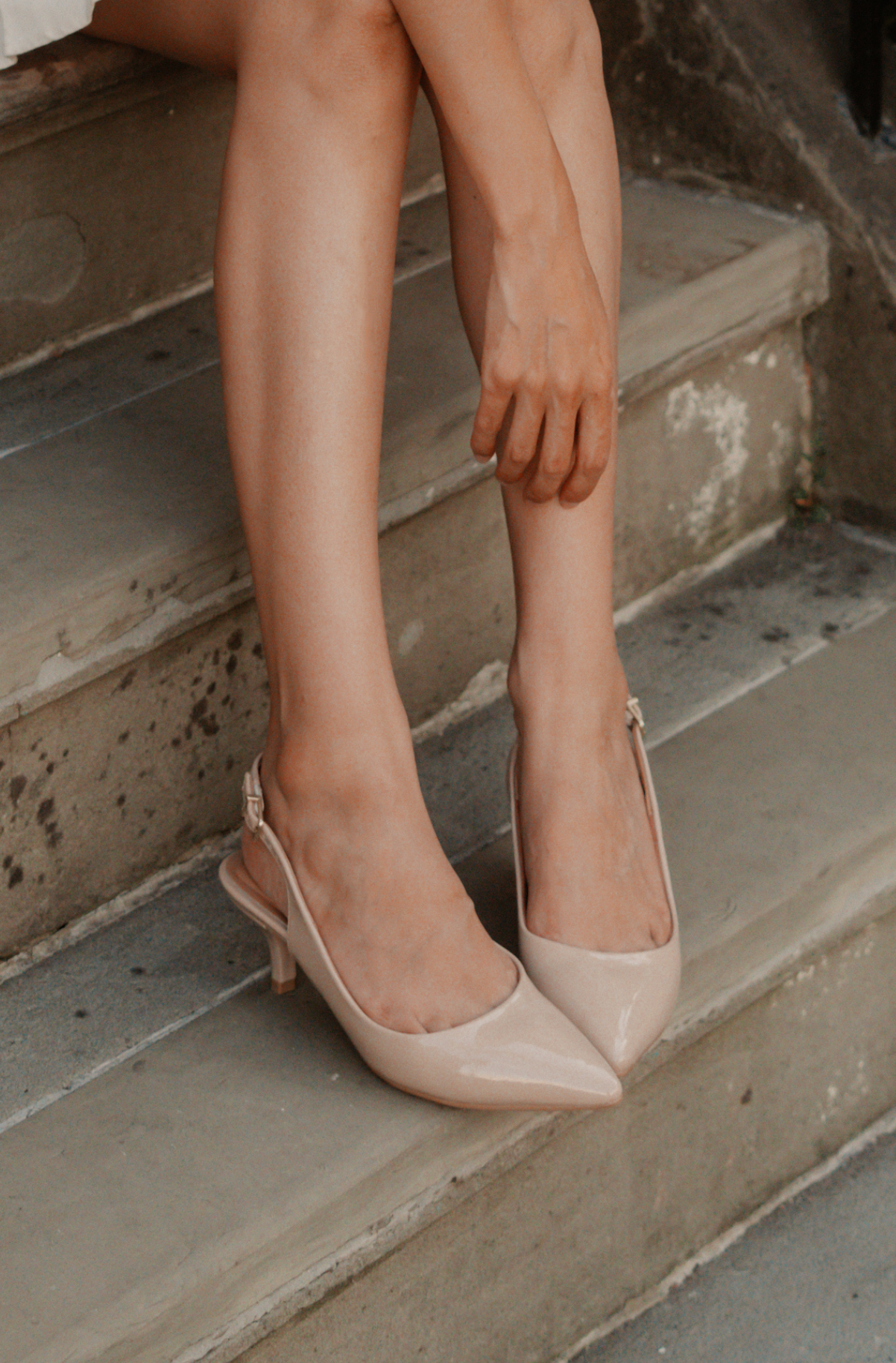 Cassie Slingback Heel - Patent Nude