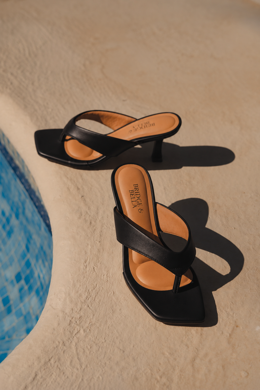 Gigi Kitten Sandal - Black