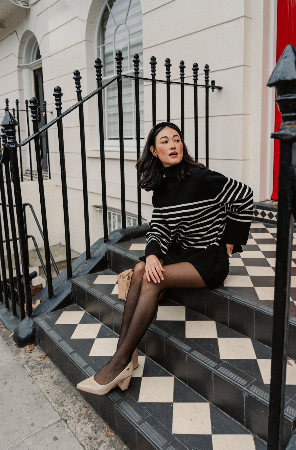 Luna Cushion Heel - Patent Nude