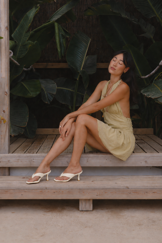 Gigi Kitten Sandal - Ivory